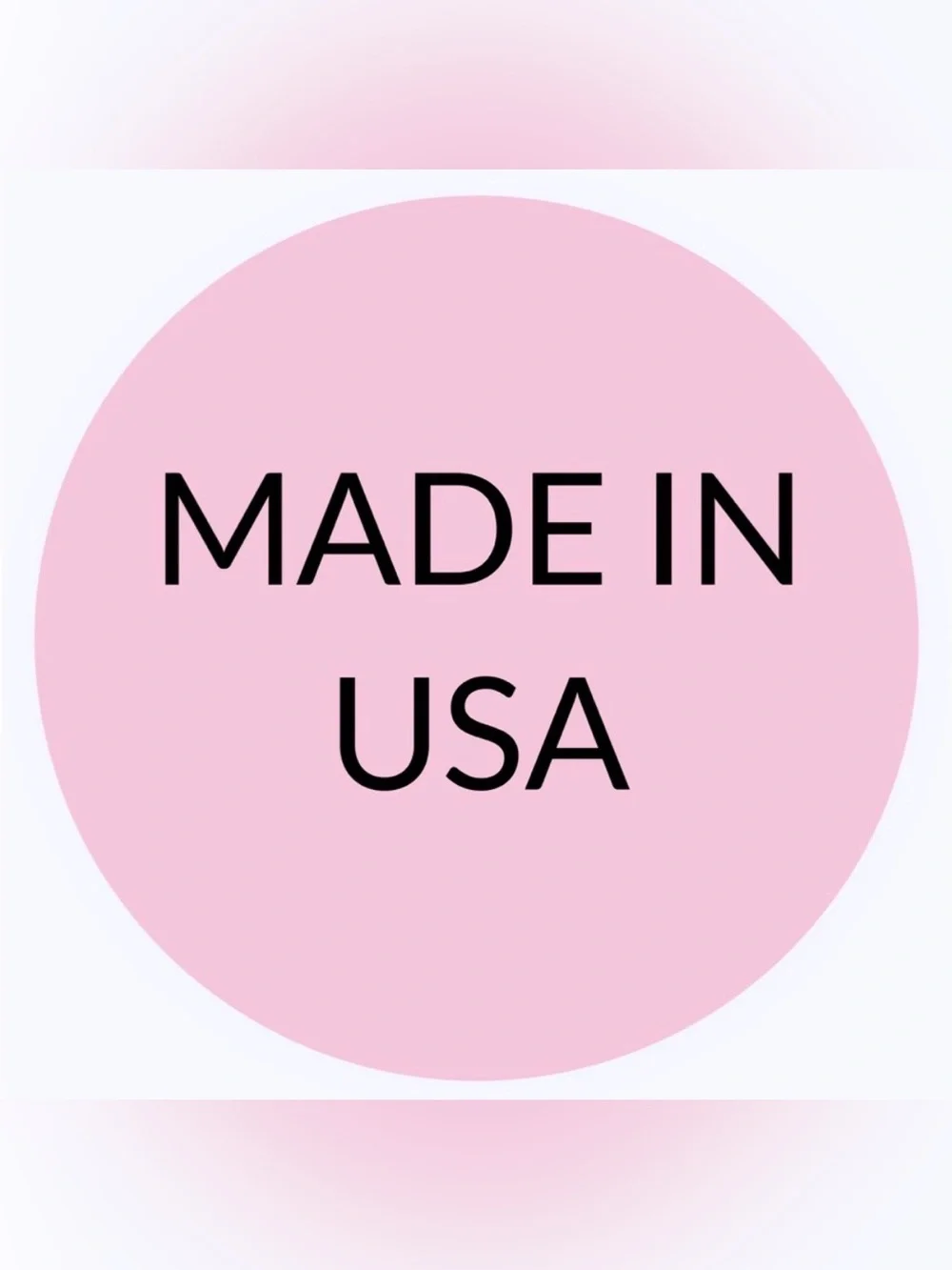 50 STICKERS - 2” ROUND - ‘MADE IN ‘USA’’ - PINK